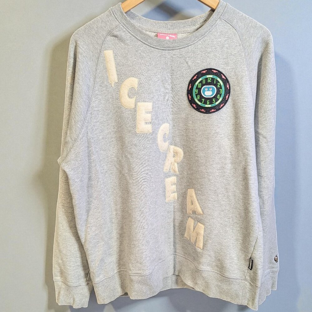 Ice Cream Time Crew Sweatshirt, Heather Gray, Size L